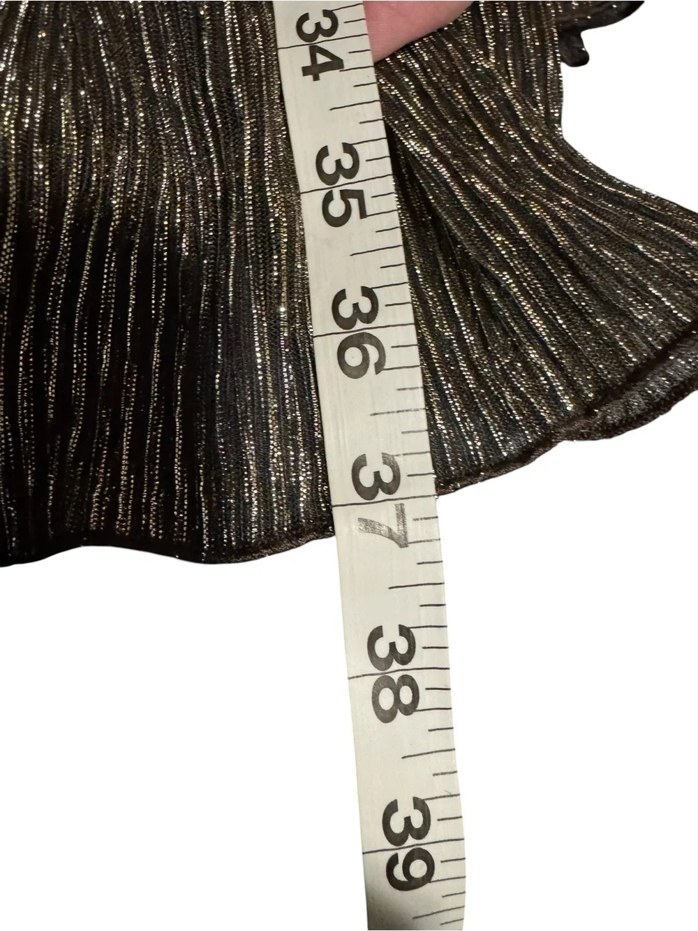 Easel Metallic Tiered Ruffle Dress - Size Large - New with Tags - Picture 6 of 6